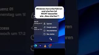 Unterschied zwischen Herunterfahren und Neu starten windows [upl. by Itnahs166]