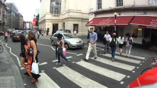 Cyclists ignoring pedestrians at zebra crossing [upl. by Seaman]