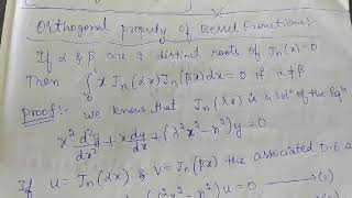 Orthogonal property Bessel functions [upl. by Cavan375]