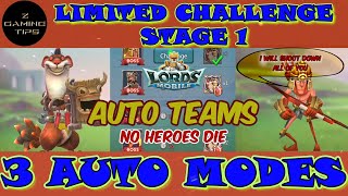 Mastercook Limited Challenge Stage 1  Crazy Chef 3 Auto Modes  Lords Mobile [upl. by Idaf]