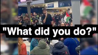 quotWhat did you doquot Barnaby Raines awesome speech at Waterloo Station for Palestine liberation [upl. by Kremer]