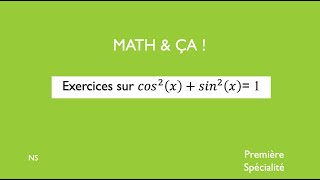 Exercices sur cos2xsin2x1 [upl. by Illib]