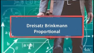 Dreisatz Brinkmann Proportional [upl. by Tj]