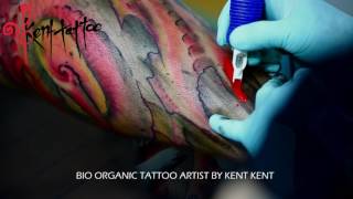 Kent Tattoo  Freehand Sketching Bio Organic Tattoo [upl. by Eetnwahs]