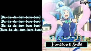 Nightcore → Hometown Smile Lyrics [upl. by Ahsenom812]