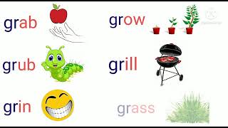 gr words  Consonant blends  Initial blends gr words  Learn Phonics for Kids  Vowel for kids [upl. by Bernhard109]