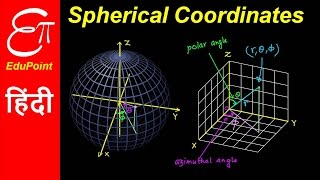 Spherical Coordinate System ★ video in HINDI ★ EduPoint [upl. by Bernt251]