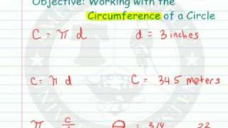 Circumference and Diameter of a Circle and Pi [upl. by Ward]