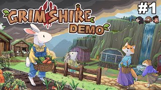 Grimshire Demo  Part 1  Dark Cozy Stardew OKAY [upl. by Ellsworth365]