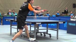 Tischtennis 2 Bundesliga TV Hilpoltstein vs TTC Weinheim 2013 42 AHoelter vs Frederick Jost [upl. by Cristie125]