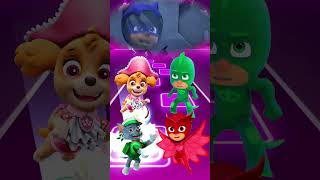 Skye vs GEKKO vs Rocky vs OWLETTE 2 pawpatrol pjmasks tileshop shorts [upl. by Parrisch]