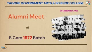 Alumni Meet 1972 BCom Batch  TGASC [upl. by Eerol]