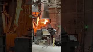 Argon Oxygen Decarburization AOD at Work metaltek metal metalcasting metalmanufacturing [upl. by Lightman]