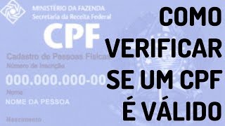 Como verificar se um CPF é válido  Vlog  EP012020  Prof Guto Azevedo [upl. by Ahsatal]