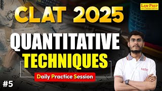 CLAT 2025  Quantitative Techniques  Daily Practice Session  5  QT for CLAT By Nema Sir [upl. by Lamp]