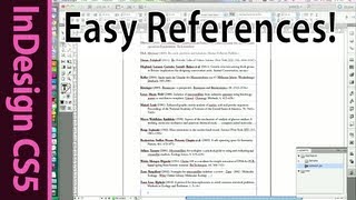 InDesign  Easy Reference list and citation of scientific papers  CS5 Tutorial Part 8 [upl. by Saunder122]