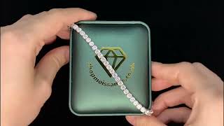 126Carat  4MM Moissanite Tennis Bracelet Review by Shopmoissanitecouk [upl. by Aneret]