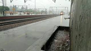 Gatimaan Express passing in heavy rain 🌧️ [upl. by Caddaric]