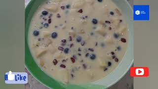 How to make easy and tasty Fruit Custard  easy recipe  elzas kitchen [upl. by Lekram]