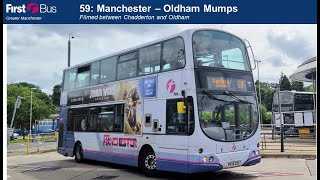 First Manchester 59 service between Chadderton and Oldham [upl. by Osterhus]