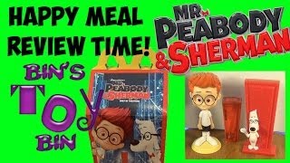 Mr Peabody amp Sherman 2014 Happy Meal Toy Review  Shout Outs by Bins Toy Bin [upl. by Yaker]