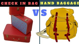 HAND BAGGAGE AND CHECK IN BAGGAGE ALLOWANCE LIMIT  HAND BAGGAGE  CHECK IN LUGGAGE  TRAVEL TRICKS [upl. by Blight346]