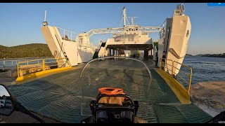 Ferry Korcula  Orebic Croatia Motorcycle trip No 14 [upl. by Swithin878]