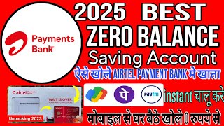 Airtel Payment Bank Me Khata Kaise Khole Mobile Se  How to open account in airtel payment bank 2025 [upl. by Notsew]