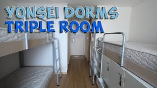 Yonsei International Campus Dormitory Tour  Triple Room [upl. by Enomrej]