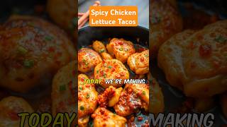 Spicy Chicken Lettuce Tacos healthyfood ketogirl healthydiet [upl. by Cobb]