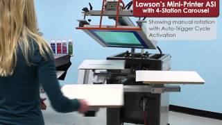 Screen Printing Press  Lawson MiniPrinter ASI with 4Station Carousel [upl. by Ace]