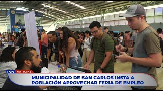 MUNICIPALIDAD DE SAN CARLOS INSTA A POBLACIÓN APROVECHAR FERIA DE EMPLEO [upl. by Dennet]