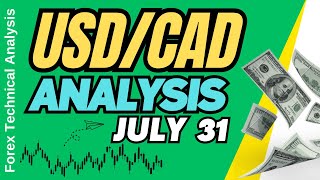 USD CAD Daily Analysis for July 31 2024 by Nina Fx [upl. by Jack237]