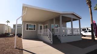 Park Model Home w Arizona Room  Valle del Oro 55 RV Resort  Mesa Arizona [upl. by Pich56]