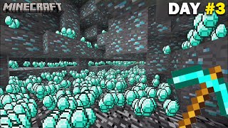 Minecraft But I Found A Lot Of Diamonds  Day 3 [upl. by Glynis]