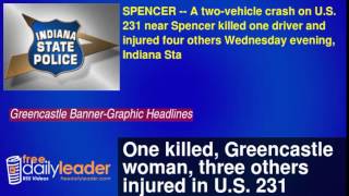 One killed Greencastle woman three others injured in US 231 crash near Spencer [upl. by Dlonyar]