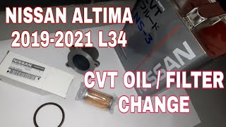 NISSAN ALTIMA 20202021 CVT OIL AND FILTER CHANGE  HOW TO CHANGE CVT FLUID AND FILTER ALTIMA 2021 [upl. by Himelman721]