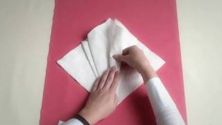 Napkin folding from Duni  Flower [upl. by Cinom138]