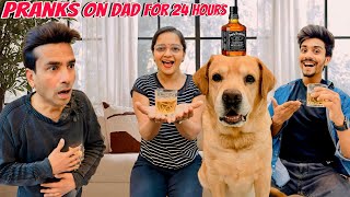 Funny Pranks On Dad For 24 Hours  Leo ne Darru peeli  Anant Rastogi [upl. by Aenyl399]