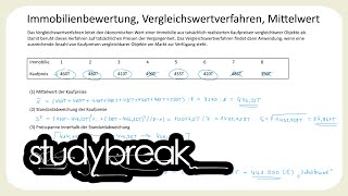 Immobilienbewertung Vergleichswertverfahren Mittelwert  Immobilienmanagement [upl. by Dede]