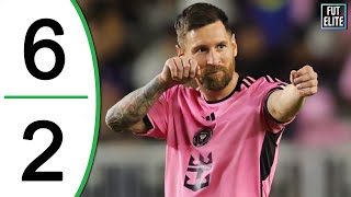 Lionel Messi HATTRICK  Inter Miami vs New England 62 Extended Highlights amp Goals 2024 [upl. by Teerpnam]