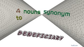 beneficiary  4 nouns meaning beneficiary sentence examples [upl. by Datnow]