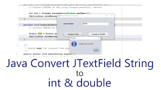 Java Convert JTextField String To int and double [upl. by Nnek]