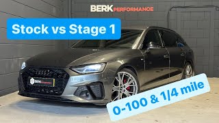 245HP amp 420NM AUDI A4 35 TFSI 20T B9  Stock vs Stage 1 by BERKPerformance [upl. by Bendix]