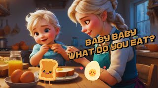 Baby baby what do you eat Song  Yummy Breakfast Time Song For Babies and kids  PoemsPeekaboo [upl. by Ginevra]