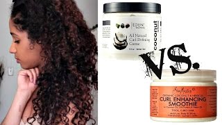 Curl Defining Creme by Eden BodyWorks VS Curl Enhancing Smoothie [upl. by Atiker626]