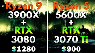 Ryzen 9 3900X  RTX 3080 10GB vs Ryzen 5 5600X  RTX 3070 Ti 8GB  PC Gameplay Tested [upl. by Yoo570]