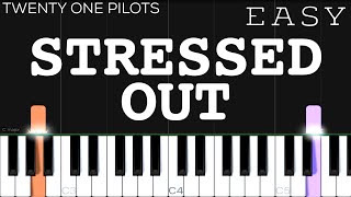 twenty one pilots  Stressed Out  EASY Piano Tutorial [upl. by Panayiotis845]