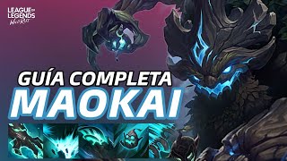 GUÍA COMPLETA DE MAOKAI EN WILD RIFT HABILIDADES COMBOS BUILDS PRO TIPS JUGABILIDAD Y MÁS [upl. by Gadmon]