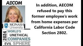 How to File CA Wage Claim Against AECOM NYSE ACM Run by Lara Poloni Marcus Keay toxicworkplace [upl. by Melinde632]